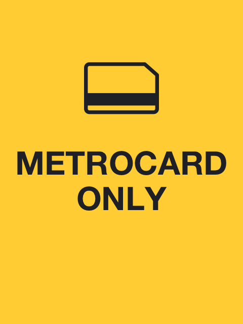 Yellow MetroCard only screen