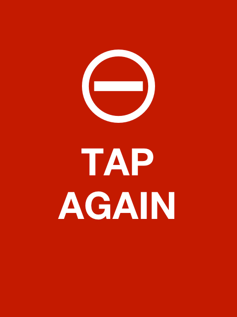 Red tap again screen